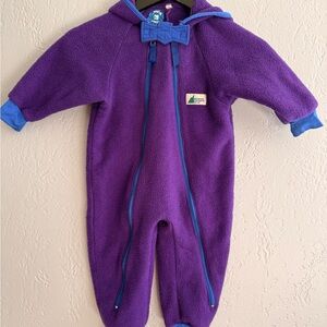 Vintage Purple Fleece Mountain Equipment co-op bunting